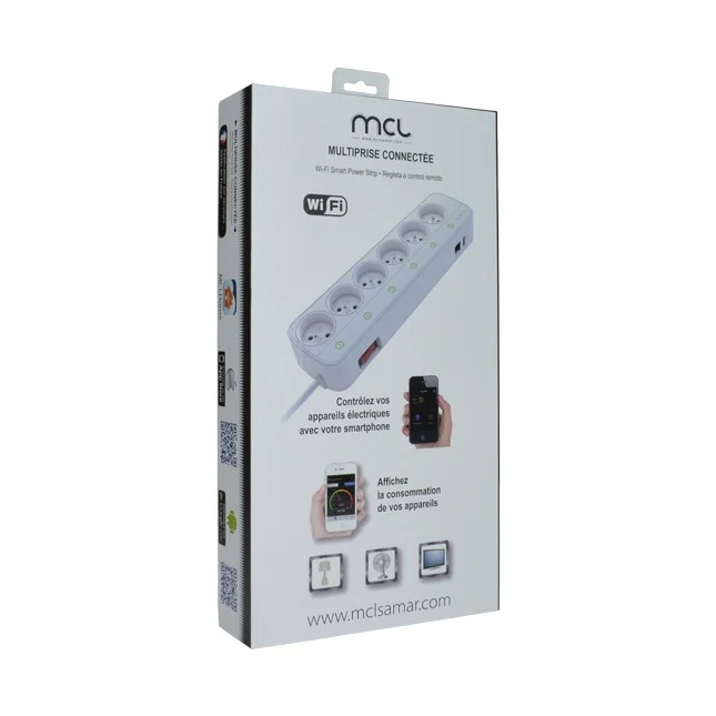 mcl — multiprise connectée wifi 6 sorties - 1.80m