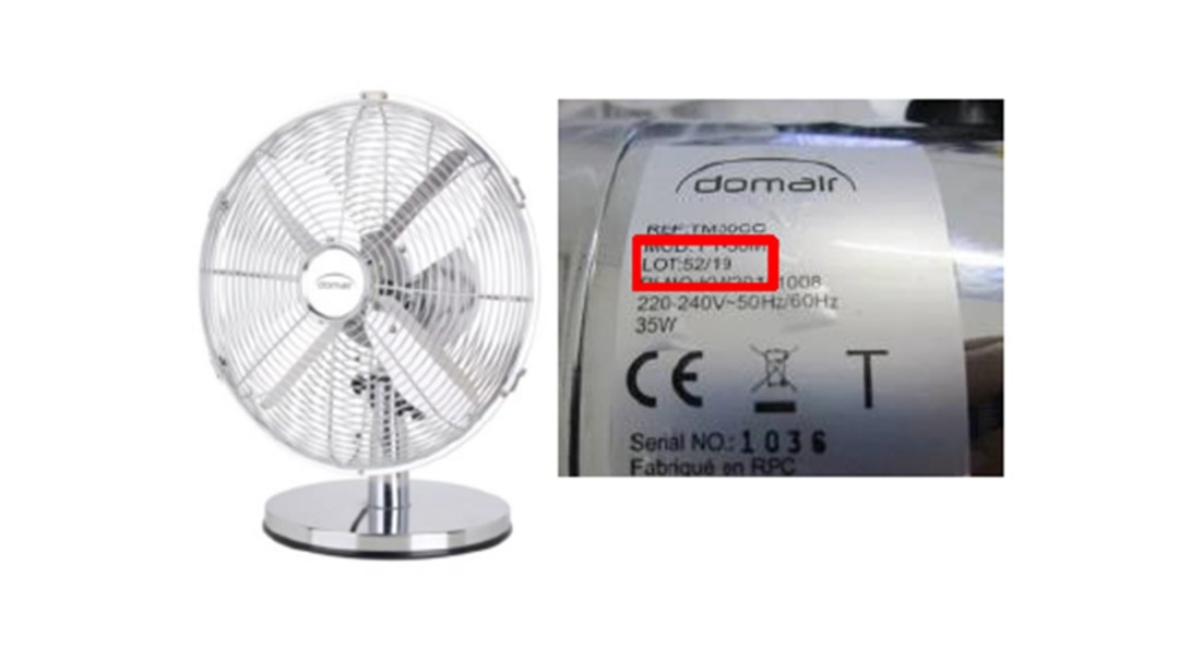 domair — ventilateur de table d 30cm chrome