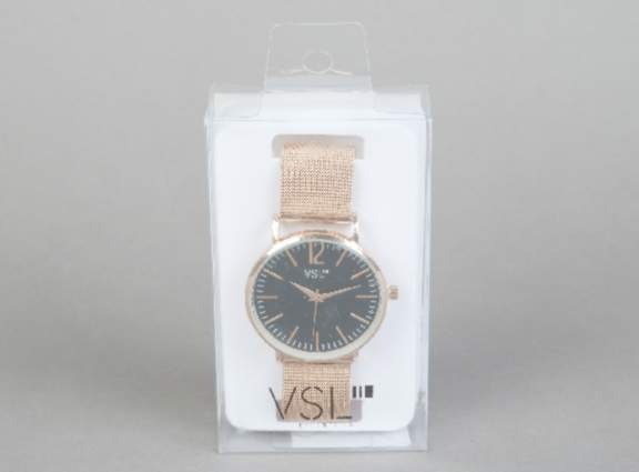 vsl — montre rose doré + noir métal