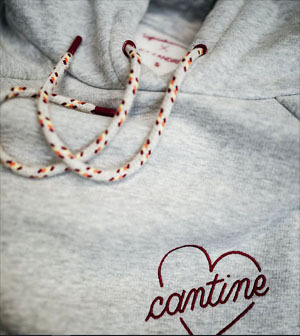 tajine banane — sweat shirt hoody cantine gris