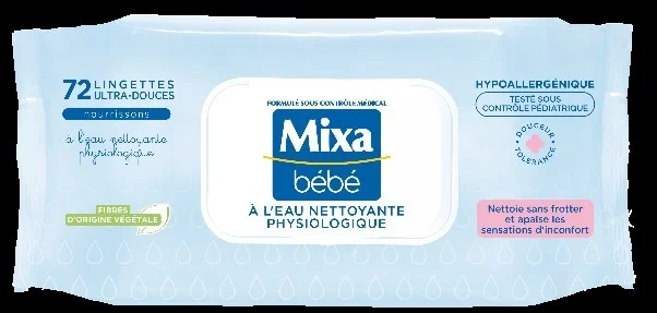 mixa bébé — mixa bébé lingettes à l'eau nettoyante physiologique