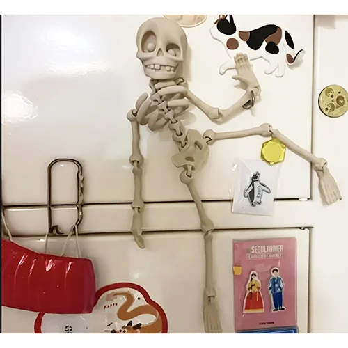 Skeleton refrigerator magnet