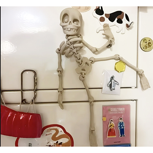 Skeleton refrigerator magnet