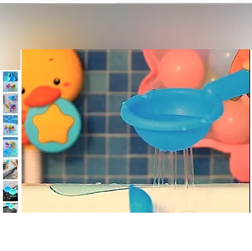 3 pièces/Set Jouets de bain à moulinet arc-en-ciel pour enfants, jeu d'eau amusant pour bébés