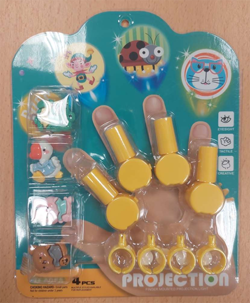 Ensemble de lumières à projection LED pour doigts, jouet éducatif amusant avec motifs