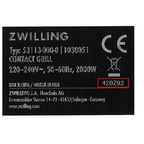 ZWILLING — Contact grill